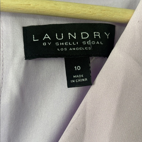 Laundry by Shelli Segal Lilac Puff Sleeve Cutout Midi Dress – Size 10 - Picture 4 of 6